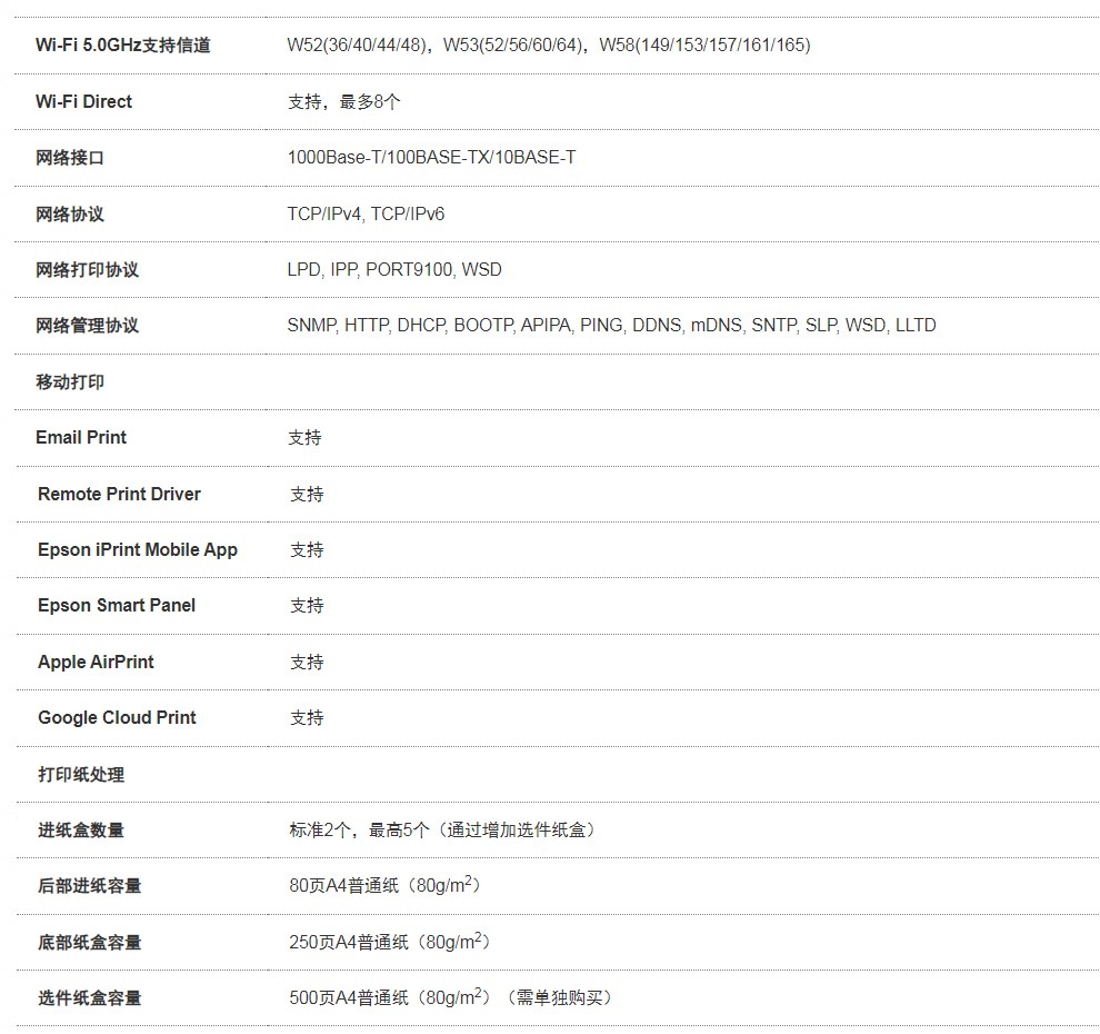 愛普生 Epson WF-C5390a 工作組級彩色商用墨倉式?多功能一體機