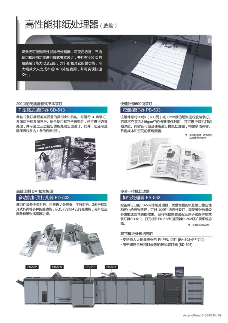 柯尼卡美能達(dá) AccurioPress 6136 黑白生產(chǎn)型數(shù)字印刷機(jī)復(fù)合機(jī)